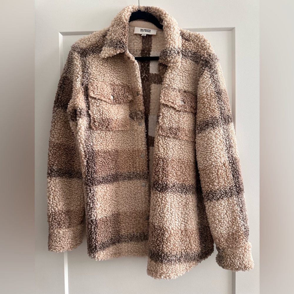 BB Dakota | Plaid Sherpa Shacket | Women’s Size M